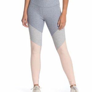 Outdoor Voices Spring Gray & Pink Full Length Leggings